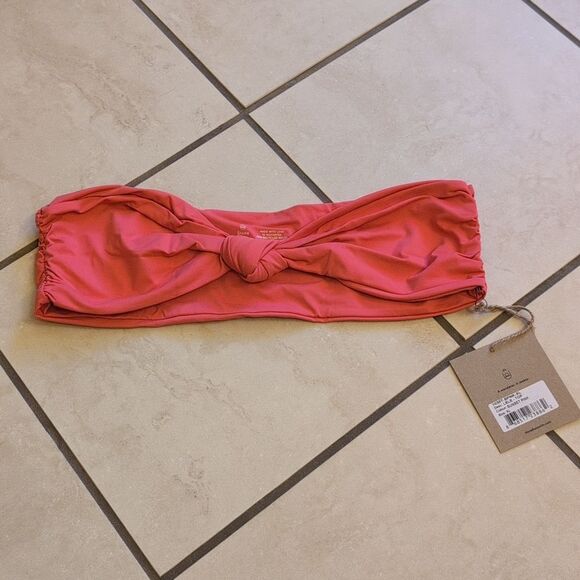 NWT Stone Fox Swim Lele Top Sunset Pink Bandau Bikini Revolve XL - Picture 3 of 11